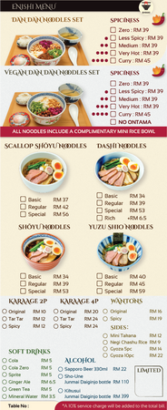 ENISHI KL Menu ENISHI KL Menu